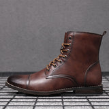 Men's Boots Work Boot Men Casual Hiking Boots Men's High-Top Retro