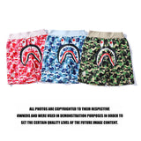 Bathing Ape Shorts Shark Head Camouflage Bottom Pattern Casual Shorts Men and Women Fashion Tether Shorts