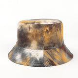 Bucket Hat Fishing Cap Cotton Print Fisherman Hat Female Autumn and Winter Wild Colorful Flowers