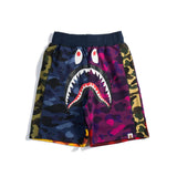 Bathing Ape Shorts Stitching Shorts Boys Trend Personal Leisure Shorts Fifth Pants Multicolor Camouflage Color Matching Short Pants
