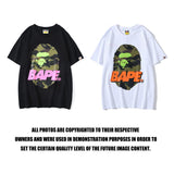 Bathing Ape T Shirt Summer Camouflage Letters Short Sleeve T-shirt