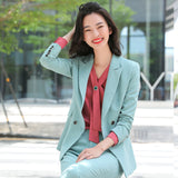 Interview Suit Women Double Breasted Suit Female Autumn Business Attire