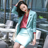 Interview Suit Women Pink Suit Female Fall Slim Fit Interview Formal Wear