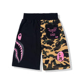 Bathing Ape Shorts Color Matching Camouflage Color Printing Cotton Shorts Men's Summer Shorts