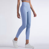 Sweat Wicking Pants Skinny Peach Hip High Waist Nude Feel L Yoga Pants
