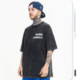 Askyurself T Shirt Men's Spring and Summer Print Fried Color Short Sleeve T-shirt