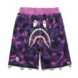 Bathing Ape Shorts Trendy Brand Camouflage Teeth Printed Men's Cotton Shorts