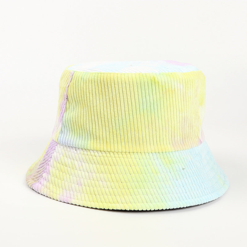 Bucket Hat Fishing Cap Cotton Print Fisherman Hat Female Autumn and Winter Wild Colorful Flowers