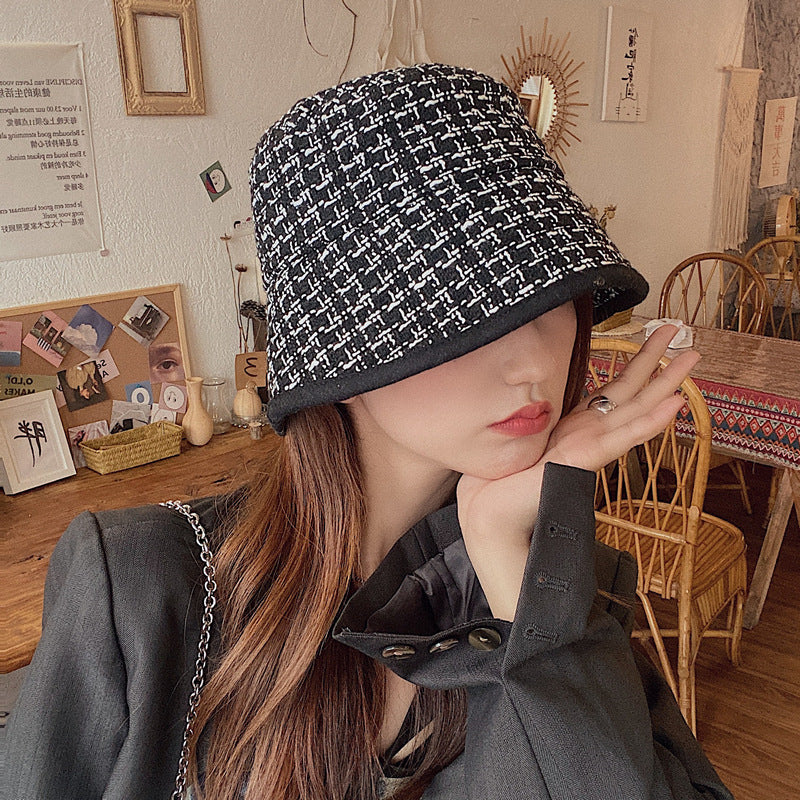 Vintage Check Bucket Hat Grid Bucket Hat