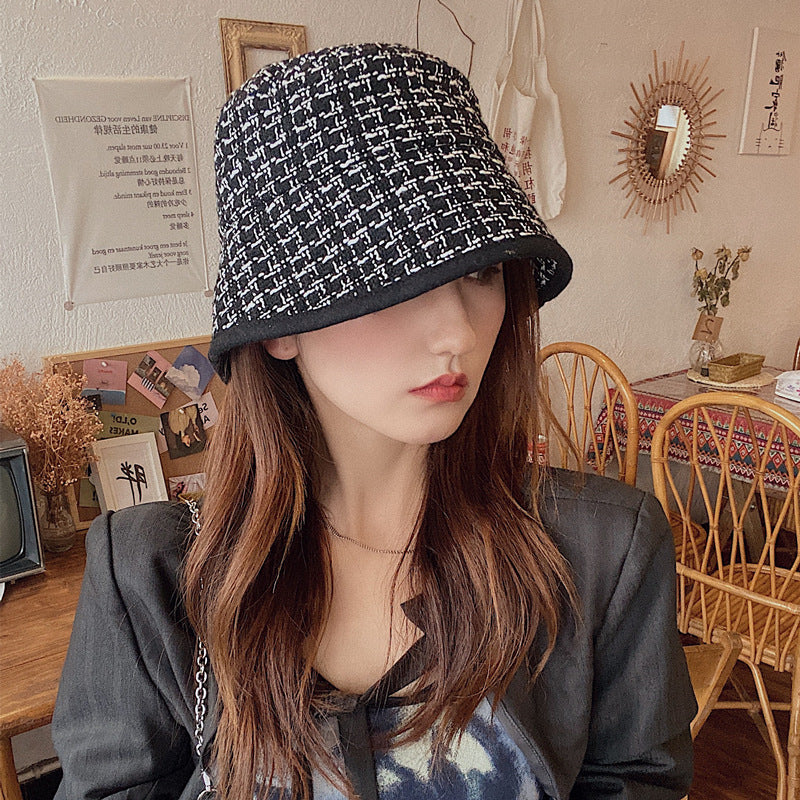 Vintage Check Bucket Hat Grid Bucket Hat