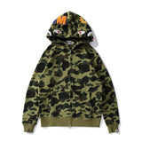 Bathing Ape Hoodie Autumn and Winter Women Teenagers Cotton Printed Camouflage Brushed Hoody Hoodie