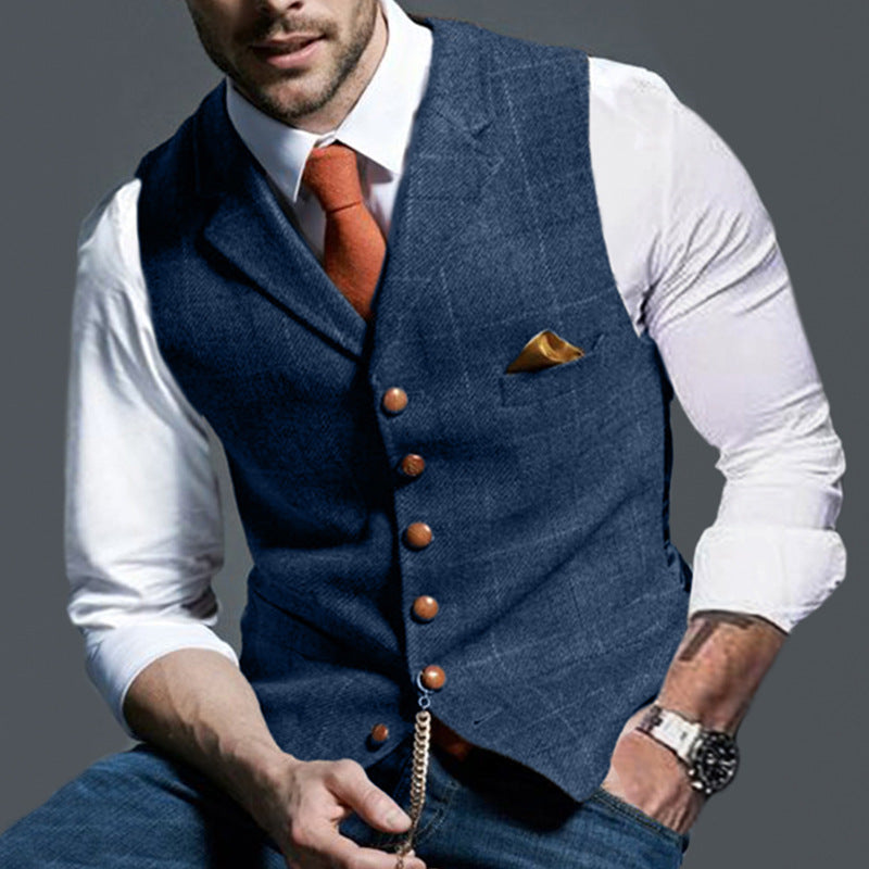 Men's Dress Vests Autumn Vest Jacket Men's Slim Jacket