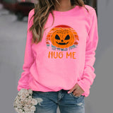 Halloween Costumes Pattern Printing Long Sleeve Crew Neck Sweater Female