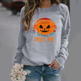 Halloween Costumes Pattern Printing Long Sleeve Crew Neck Sweater Female