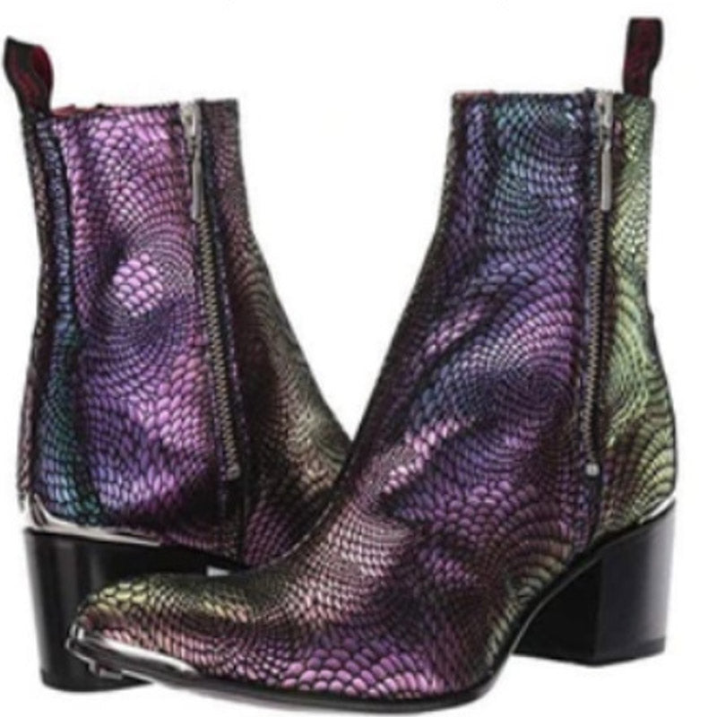 Python Boots Men's Boots Casual Fashionable Ankle Boots