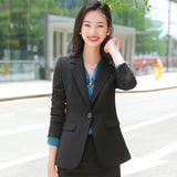 Interview Suit Women Pink Suit Female Fall Slim Fit Interview Formal Wear
