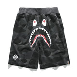 Bathing Ape Shorts Trendy Brand Camouflage Teeth Printed Men's Cotton Shorts