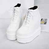 Platform Heels for Women Height Increasing Female Boots Fall Winter Martin Boots Women's Ankle Boots