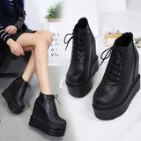 Platform Heels for Women Height Increasing Female Boots Fall Winter Martin Boots Women's Ankle Boots