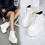 Platform Heels for Women Height Increasing Female Boots Fall Winter Martin Boots Women's Ankle Boots