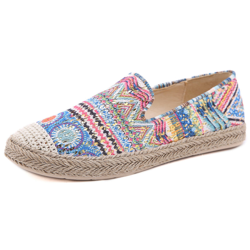 Fancy Sandals Bohemian Flat Bottom Comfort Plus Size Fisherman Shoes
