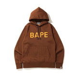 Bathing Ape Hoodie Autumn Hip Hop Men's Letter Embroidered Long Sleeve Hooded Terry Sweater