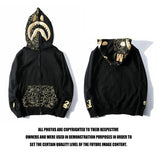 Bathing Ape Hoodie Autumn Men's Printed Sweater Jacket
