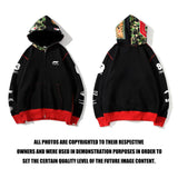 Bathing Ape Hoodie Camouflage Color Matching Men's and Women's Zipper Sweater Jacket