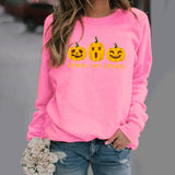Halloween Costumes Pattern Printing Long Sleeve Crew Neck Sweater Female