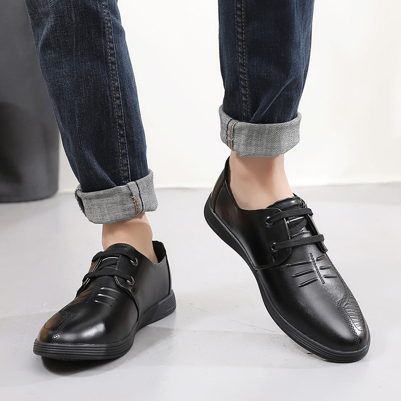 Men's Dress Shoes Classic Leather Oxfords Casual Cushioned Loafer Spring and Autumn Men's Shoes  Leather Shoes Casual