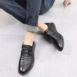 Men's Dress Shoes Classic Leather Oxfords Casual Cushioned Loafer Spring and Autumn Men's Shoes  Leather Shoes Casual