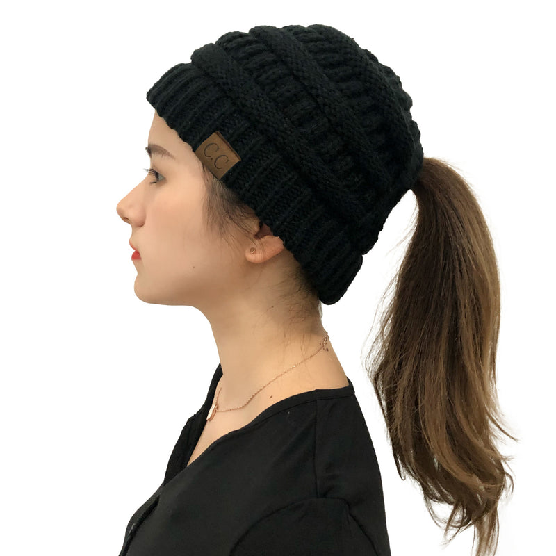 Winter Hats Autumn and Winter CC Wool Hat Hollow Slit Knitted Hat