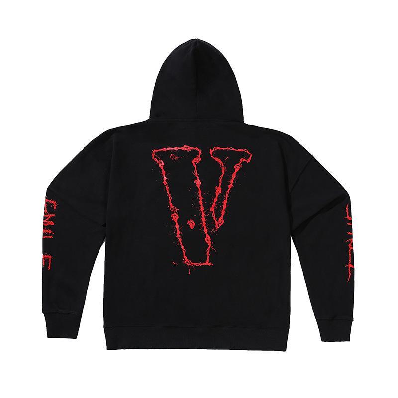 Vlone Hoodie Clown Coat Men'S Hip Hop Hoodie Loose Hooded Sweater