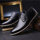 Men's Dress Shoes Classic Leather Oxfords Casual Cushioned Loafer Men's Business Leather Shoes Fashion Casual Leather Shoes Comfortable Shoes
