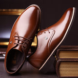 Men's Dress Shoes Classic Leather Oxfords Casual Cushioned Loafer Men's Business Leather Shoes Fashion Casual Leather Shoes Comfortable Shoes