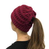 Winter Hats Autumn and Winter CC Wool Hat Hollow Slit Knitted Hat
