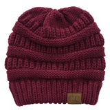 Winter Hats Autumn and Winter CC Wool Hat Hollow Slit Knitted Hat