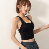 Underwear for Sweating Front Zipper Sports Sexy Cross Beauty Back Vest
