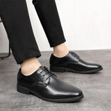 Men's Dress Shoes Classic Leather Oxfords Casual Cushioned Loafer Men's Business Leather Shoes Black Calf Leather Shoes Formal Casual