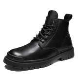 Justin Yellowstone Boots Dr. Martens Boots Men'S Autumn And Winter Plus Velvet Tube Men'S Leather Boots