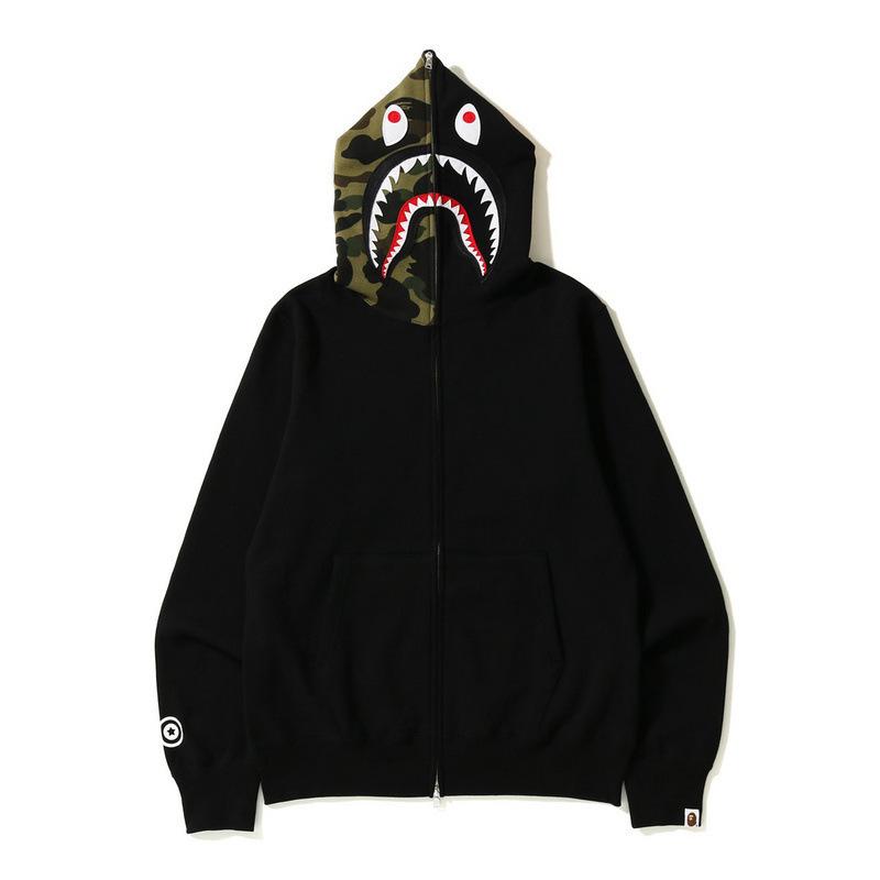 Bathing Ape Hoodie Autumn and Winter Men's Cotton Hooded Sweater Fleece Jacket