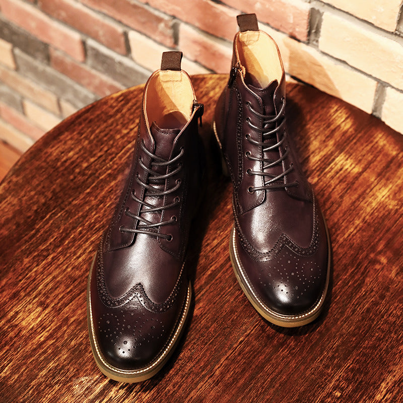 Men's Boots Work Boot Men Casual Hiking Boots Men Vintage plus Size Work Shoes Protective Outdoor