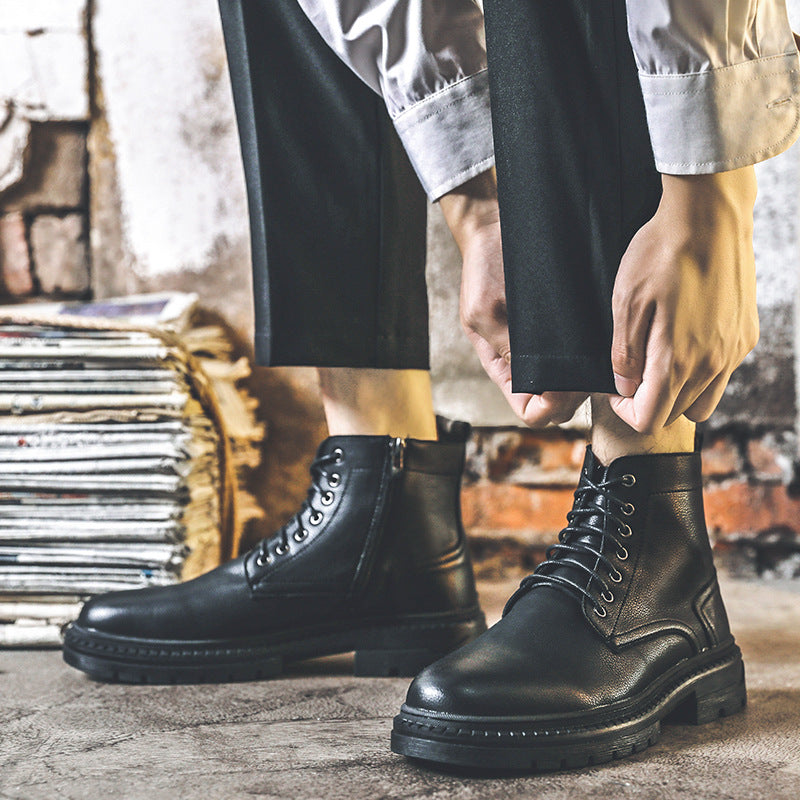 Men's Boots Work Boot Men Casual Hiking Boots Autumn Martin Boots Men's Casual All-Matching Ankle Boots Men's