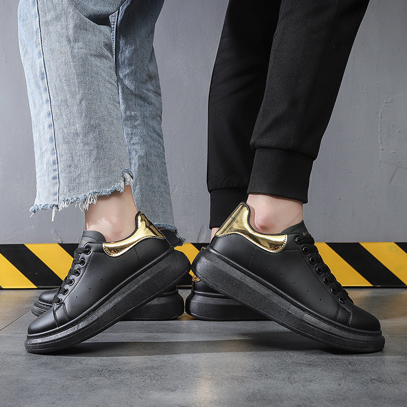 Flat Shoes Spring and Autumn Sneakers Low-Top Platform Sports Casual White Shoes for Men