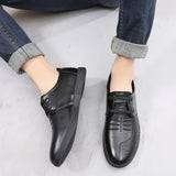 Men's Dress Shoes Classic Leather Oxfords Casual Cushioned Loafer Spring and Autumn Men's Shoes  Leather Shoes Casual