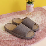 Cotton Slides Linen Platform Floor Slippers Four Seasons Indoor Home Cotton and Linen Slippers