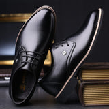 Men's Dress Shoes Classic Leather Oxfords Casual Cushioned Loafer Men's Business Leather Shoes Fashion Casual Leather Shoes Comfortable Shoes