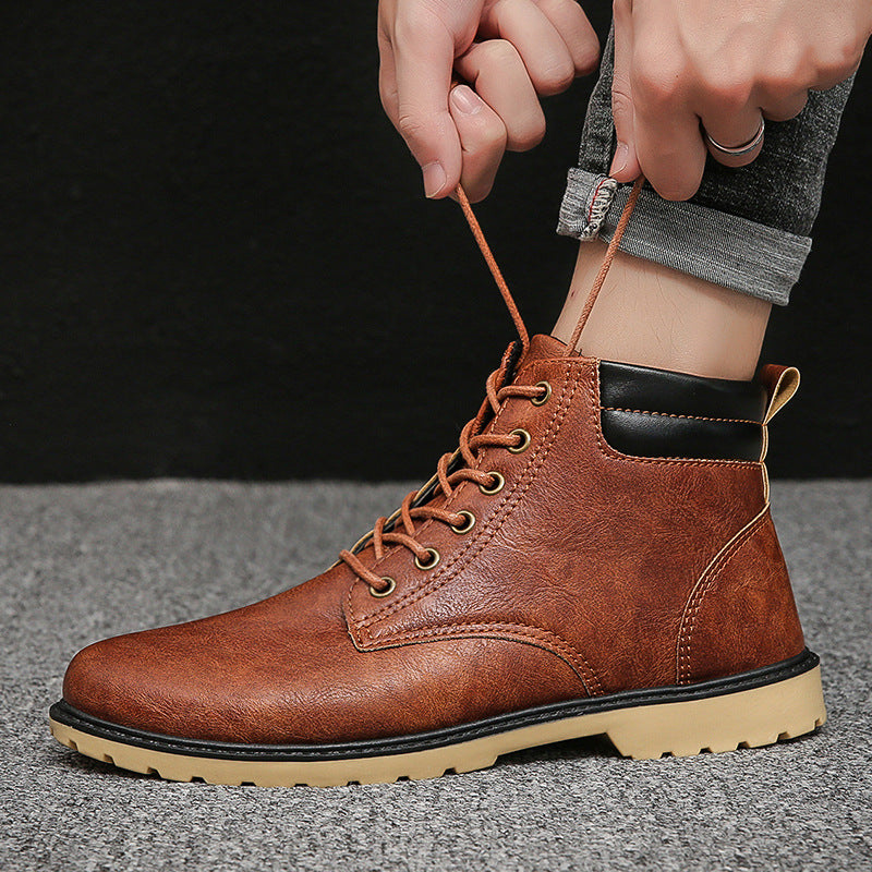 Men's Boots Work Boot Men Casual Hiking Boots Men's Autumn and Winter Martin Boots Men's Casual