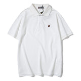 Bathing Ape T Shirt Solid Color Casual Embroidered Short-Sleeved Polo Shirt