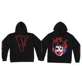 Vlone Hoodie Clown Coat Men'S Hip Hop Hoodie Loose Hooded Sweater